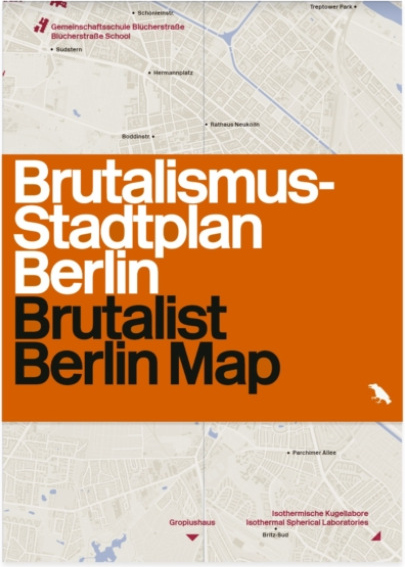 Brutalist Berlin Map, Brutalismus-stadtplan Berlin