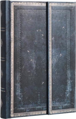 Inkblot (Old Leather Collection) Midi Unlined Journal (Wrap Closure)