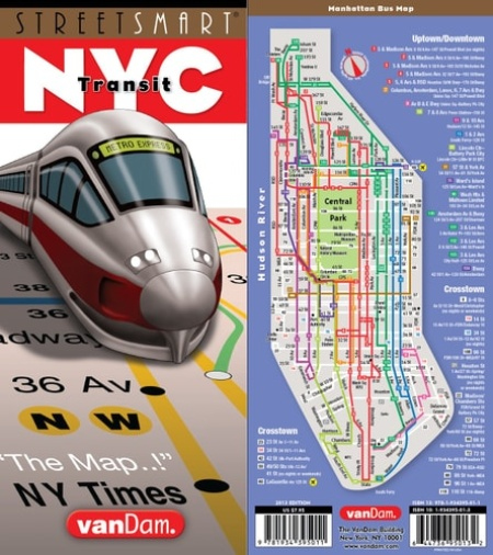 Streetsmart NYC Transit Map by Vandam, Transit Edition