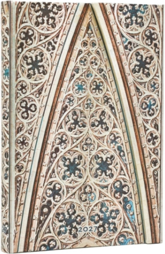 2027 Vault of the Milan Cathedral (Duomo di Milano) Mini 12-Month Hardcover Dayplanner (Wrap Closure) Horizontal