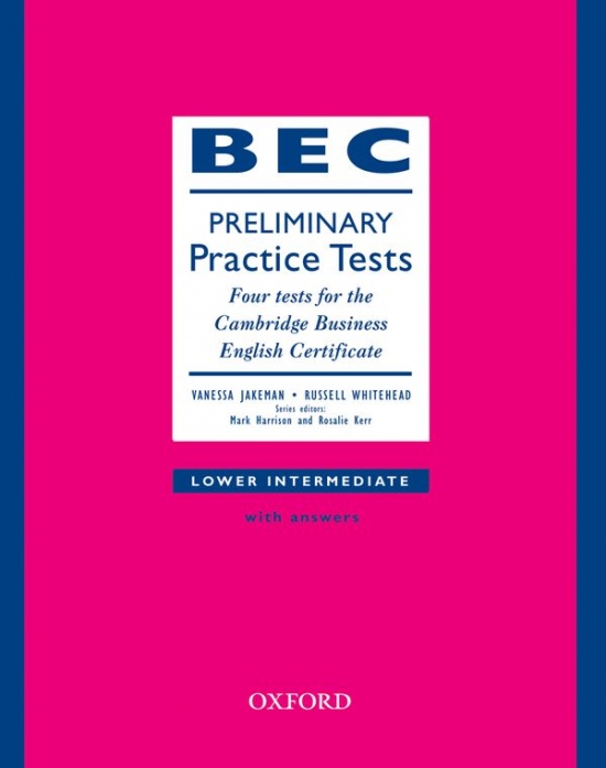 BEC Practice Tests Preliminary Book with Key Oxford University Press