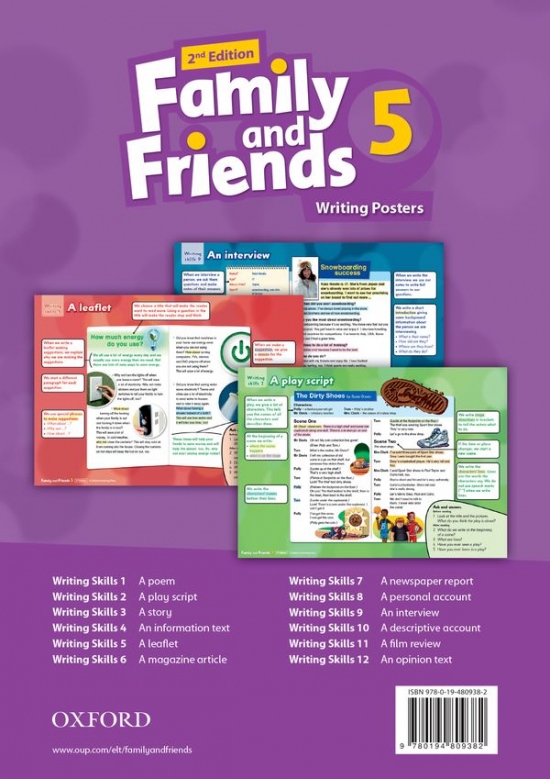 Family and Friends 2nd Edition 5 Posters Oxford University Press