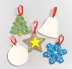 Vánoční keramické dekorace (5ks) Baker Ross