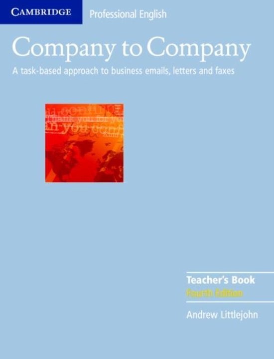 Company to Company 4th Edition Teacher´s Book Cambridge University Press