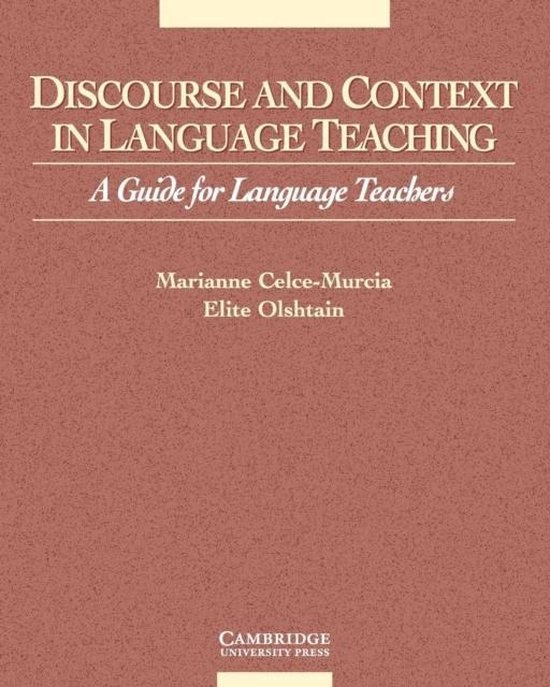 Discourse and Context in Language Teaching PB Cambridge University Press