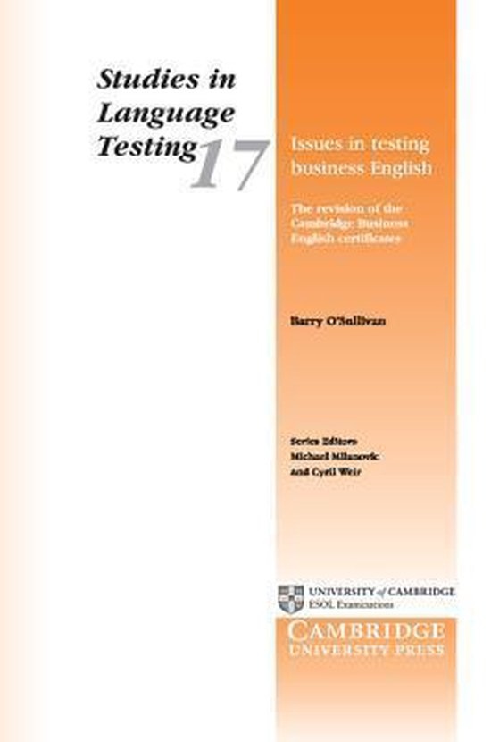 Issues in Testing Business English Cambridge University Press