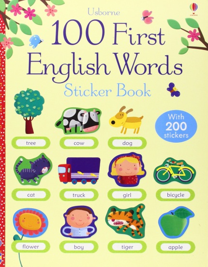 100 First English Words Sticker book