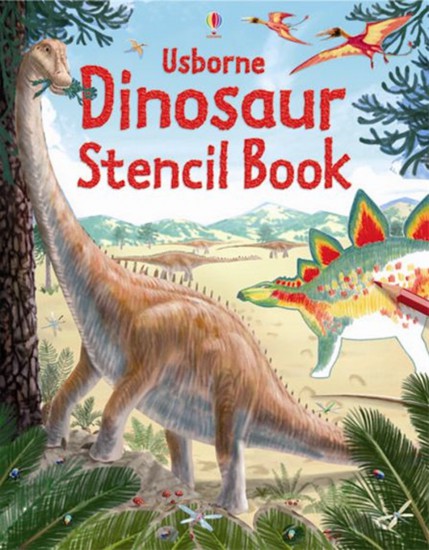 Dinosaur stencil book Usborne Publishing
