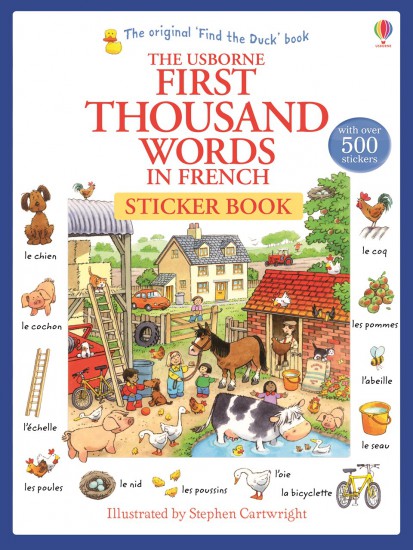 First thousand words in French sticker book