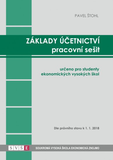 Základy účetnictví - pracovní sešit 2018