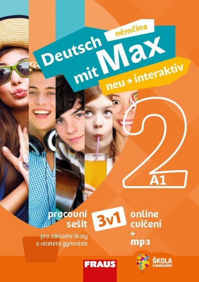 Deutsch mit Max neu + interaktiv 2 (3 v 1) Hybridní pracovní sešit Fraus