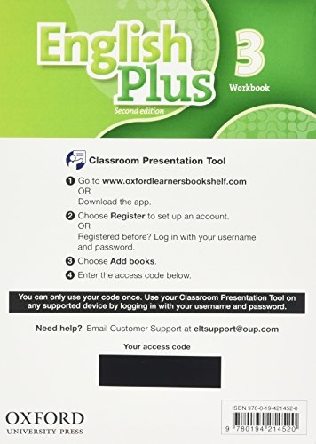 English Plus Second Edition 3 Classroom Presentation Tool eWorkbook Pack (Access Code Card) Oxford University Press