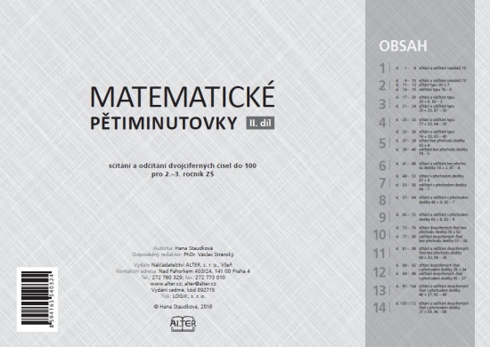 MATEMATICKÉ PĚTIMINUTOVKY - II. díl