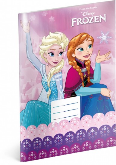 Školní sešit Frozen – Ledové království Pink, A4, 20 listů, nelinkovaný Presco Group