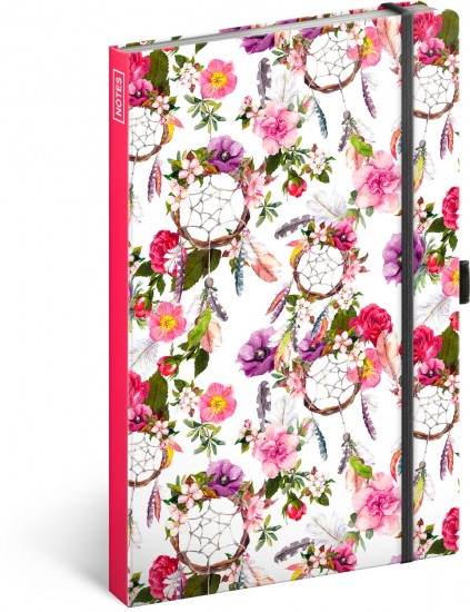 Notes Lapač snů růžový, linkovaný, 13 × 21 cm Presco Group