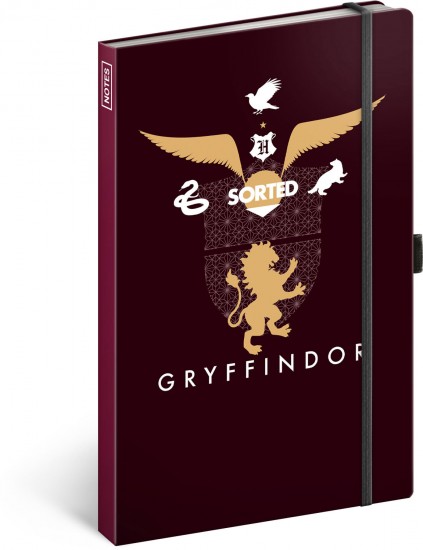 Notes Harry Potter – Gryffindor, linkovaný, 13 × 21 cm Presco Group