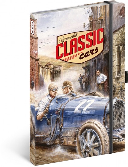 Notes Classic Cars – Václav Zapadlík, linkovaný, 13 × 21 cm Presco Group