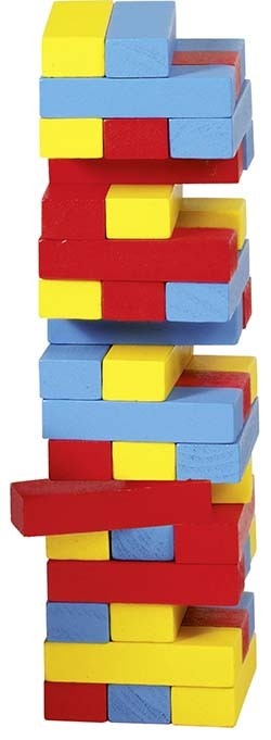 Zábavná hra – Vratká věž Jenga barevná Montessori