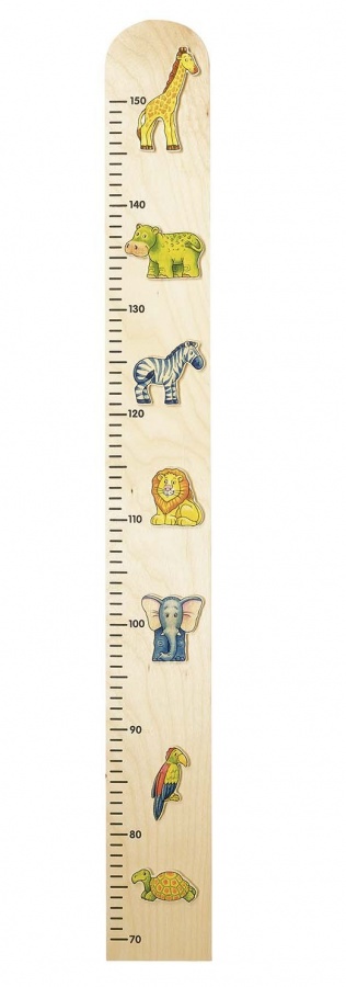 Dětský dřevěný metr – zvířátka, 90 cm Montessori