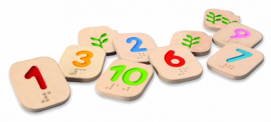 Braillova čísla 1-10 Montessori