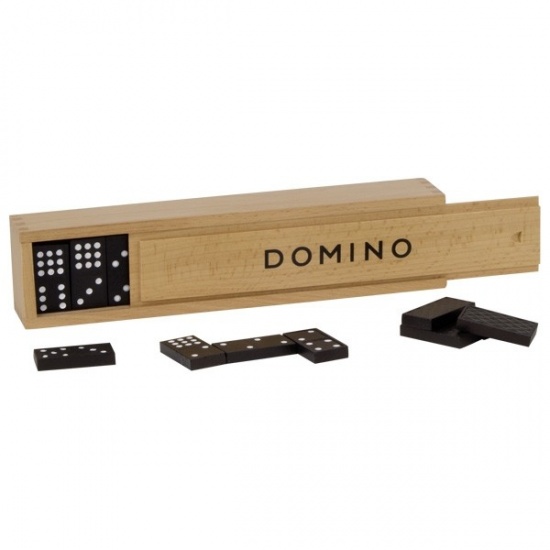 Domino v dřevěné krabičce Montessori