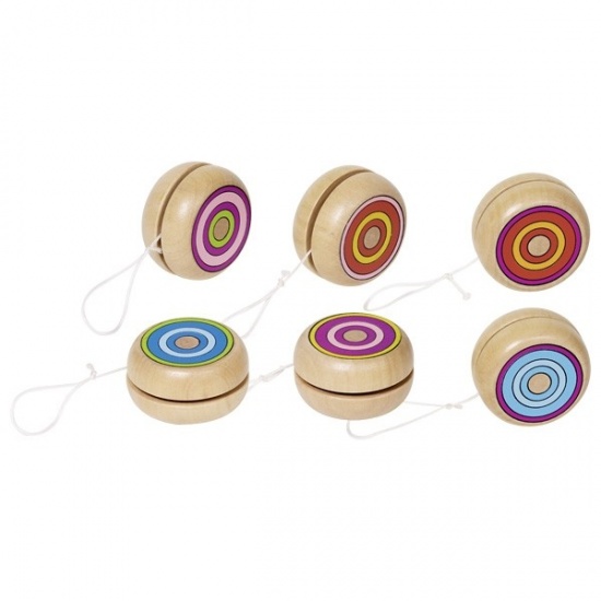 Dřevěné jojo – Barevné kroužky Montessori