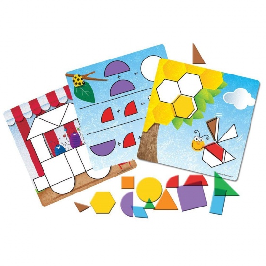 Barevná geometrie - tvary Montessori