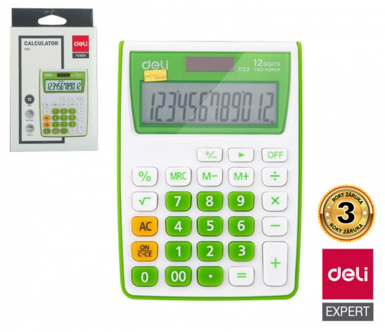Kalkulačka DELI E1122 zelená DELI