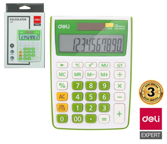 Kalkulačka DELI E1238 zelená DELI