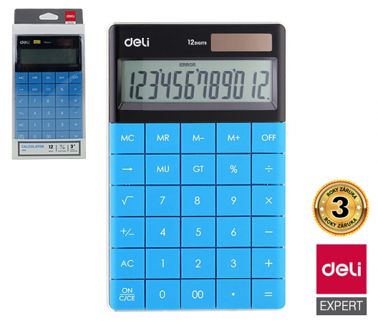 Kalkulačka DELI E1589 modrá DELI