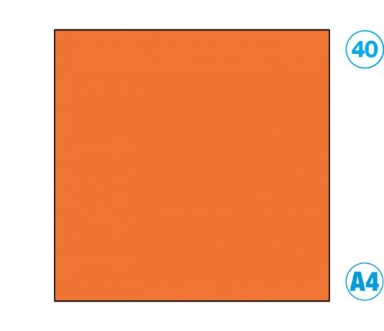 Papír A4 barevný oranžový tmavě Folia