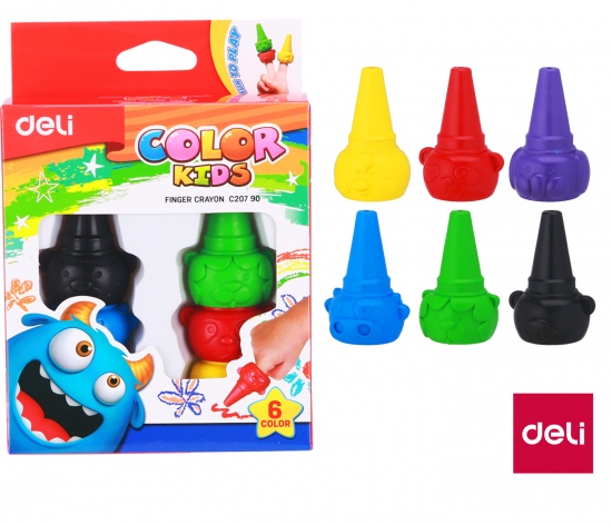 Voskovky prstové 6 barev Color Kids DELI EC20790 DELI