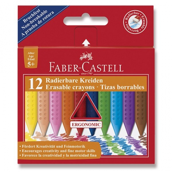 Vosk.pastelky Faber Castell Plastic Colour 12 ks Faber-Castell