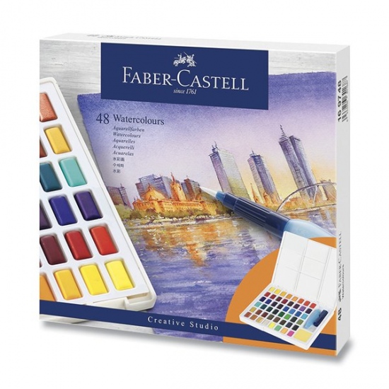 Vodové barvy Faber Castell s paletou 48 ks Faber-Castell