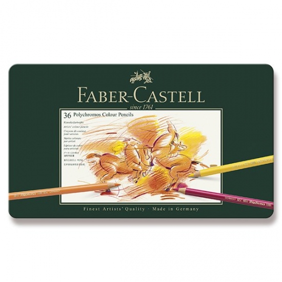 Pastelky Faber Castell Polychromos 36ks plech. krabička Faber-Castell