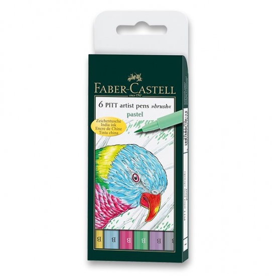 Popisovač Faber Castell Pitt Artist Pen Pastel 6ks Faber-Castell