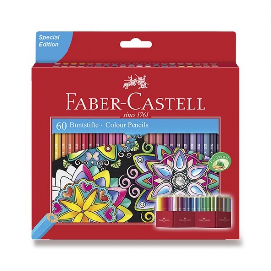 Pastelky Faber Castell šestiboké 60ks pap.krabička Faber-Castell