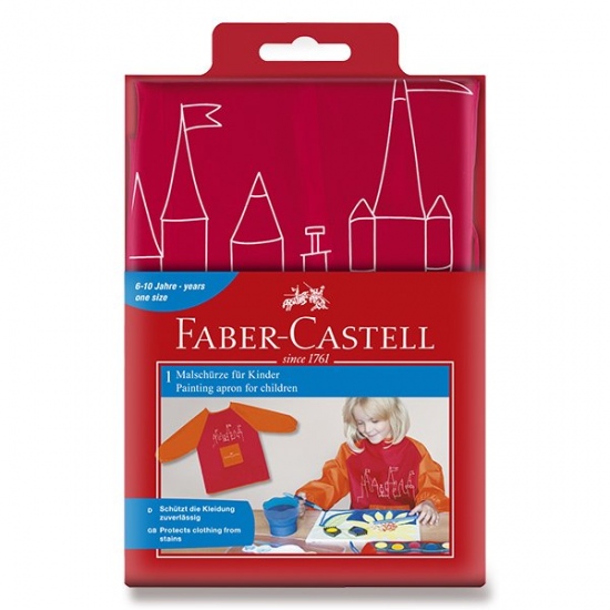 Zástěra Faber Castell do výtv.výchovy červená Faber-Castell