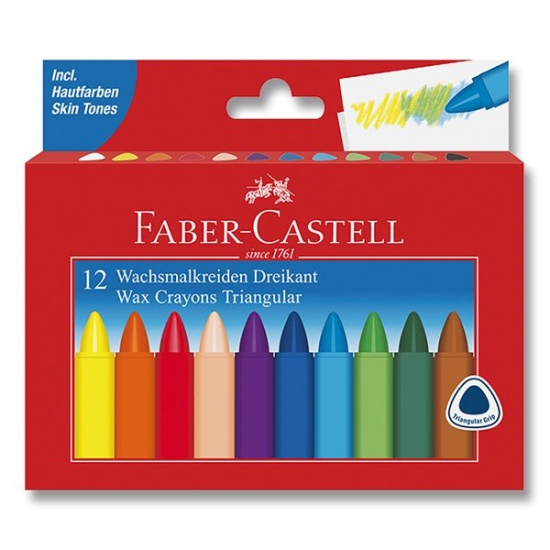 Vosk.pastelky Faber Castell Grip Wax (12 ks) Faber-Castell