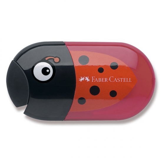 Ořezávátko Faber Castell Ladybird dvojité s pryží zásobník Faber-Castell