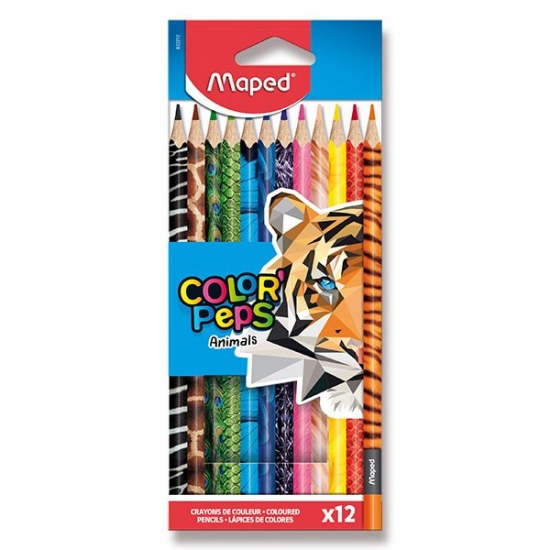 Pastelky ColorPeps Animals 12 barev Maped