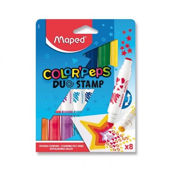Fixy Color Peps Duo Stamp 8 barev Maped