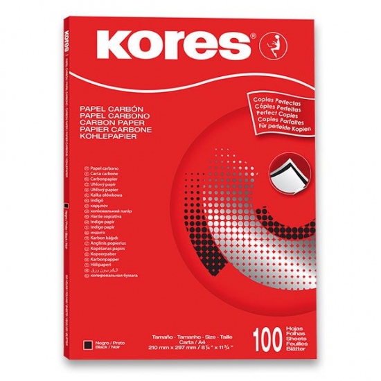 Uhlový papír A4 100 listů Kores