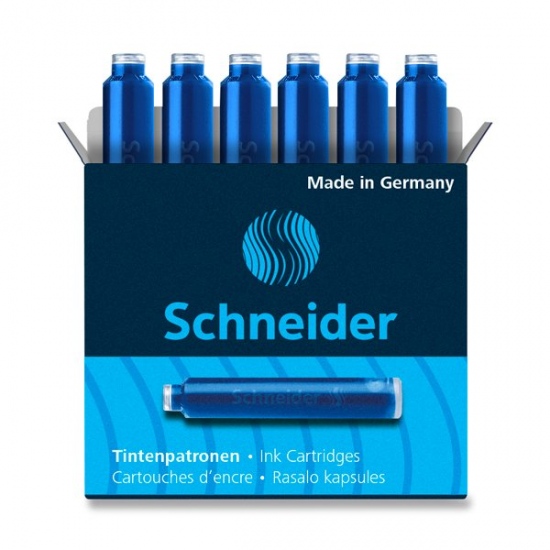 Inkoustové bombičky modré 6 ks Schneider