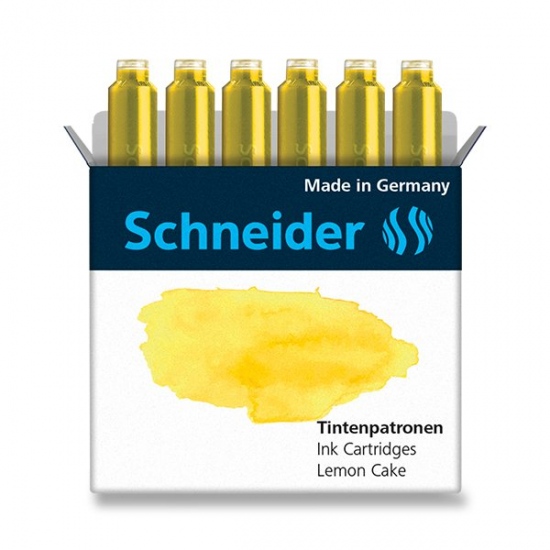 Inkoustové bombičky žluté 6ks Schneider