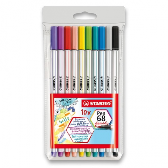 Fix Pen 68 Brush 10 barev Stabilo