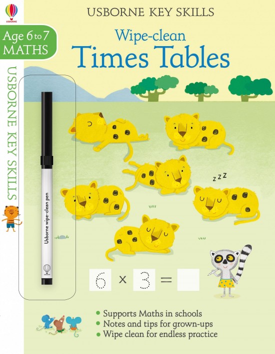 Wipe-clean Times Tables 6-7 Usborne Publishing