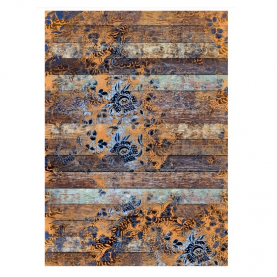 Rýžový papír Cadence A3 - Dřevěná podlaha s květy Aladine
