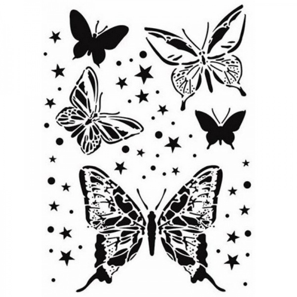 Šablona Cadence 21x30 cm - Motýlci ve hvězdách Aladine