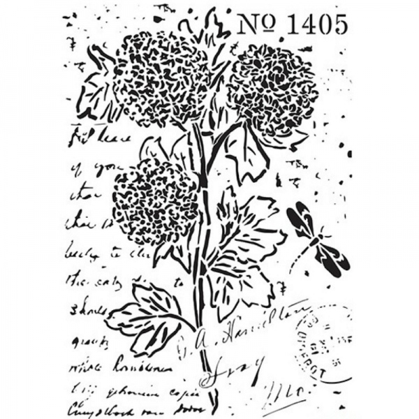 Šablona Cadence 25x36 cm - Květinkové písmo 1405 Aladine